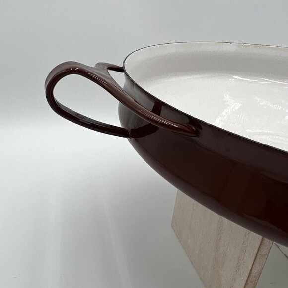 Dansk Købenstyle Vintage France Enamel Paella Pan BROWN 10 inches - Picture 2 of 10